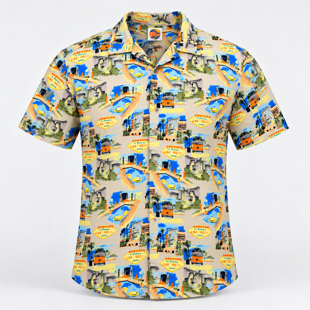 C&C California Las Vegas Print Shirt Men's XL